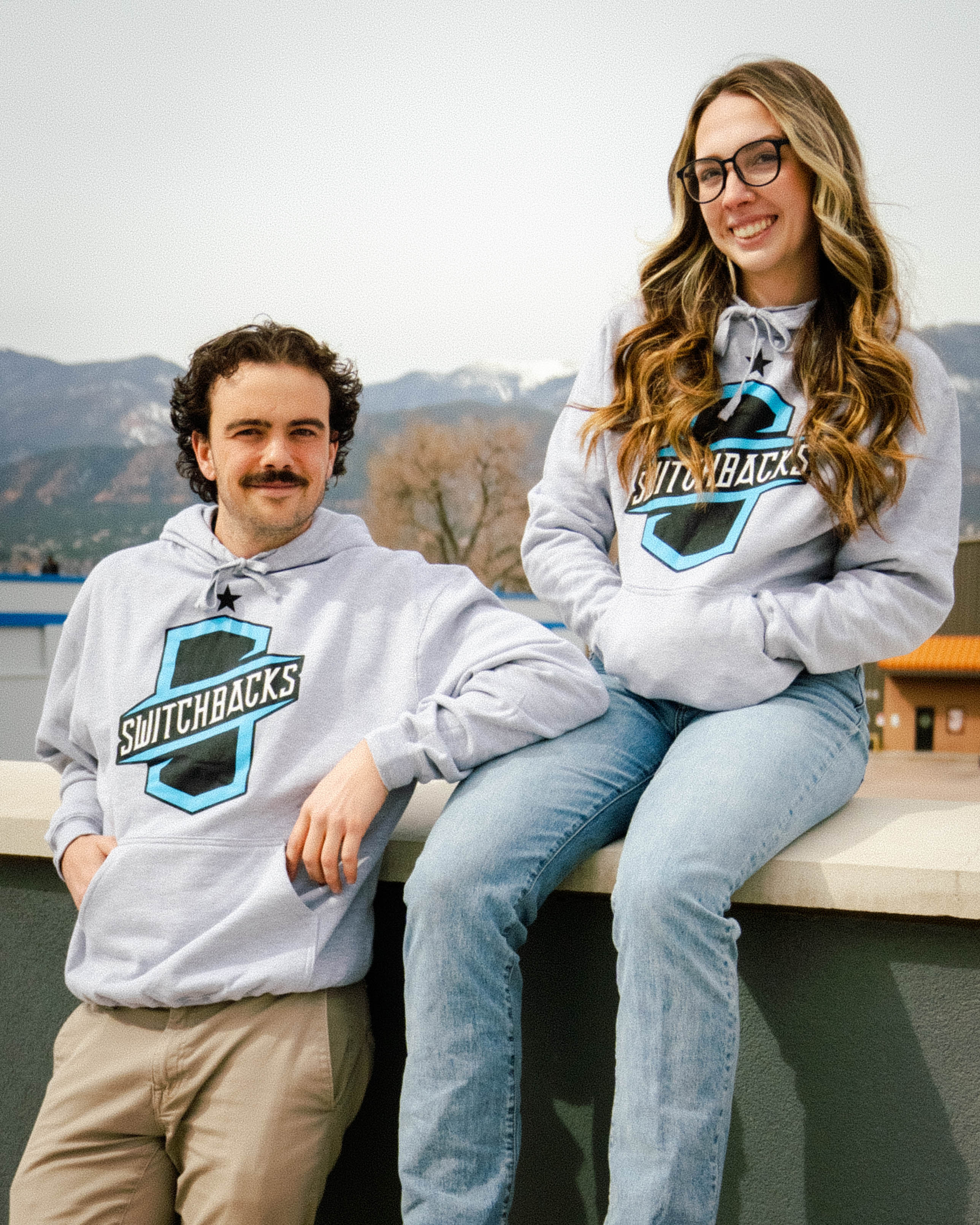 Long Sleeve Hoodie Grey Star Logo