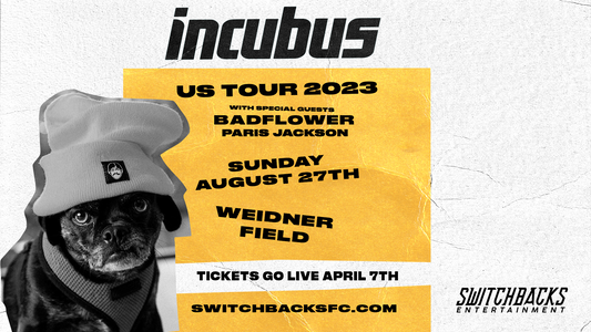 Switchbacks Entertainment Presents Incubus at Weidner Field