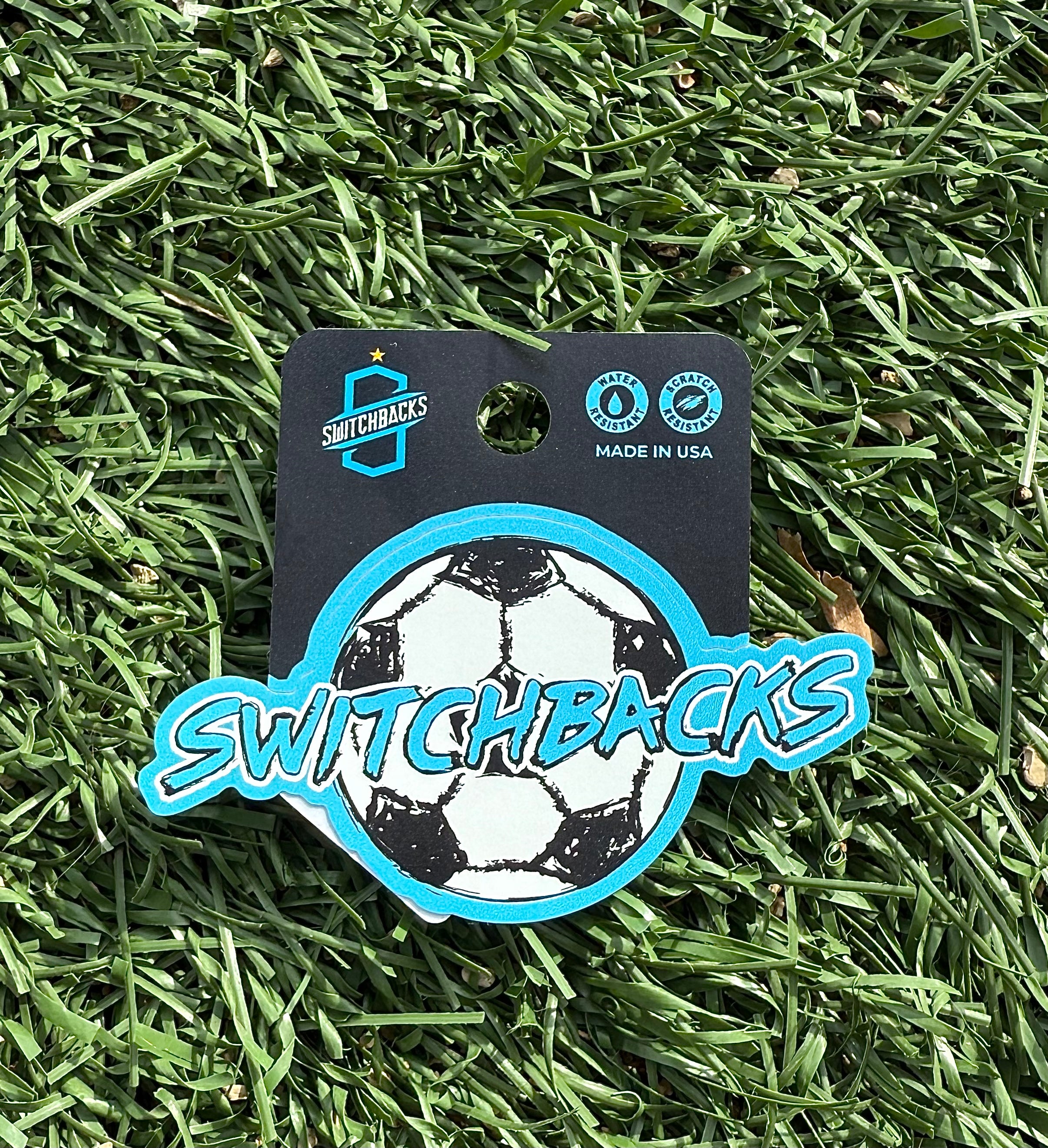 Switchbacks Script Soccer Ball Sticker