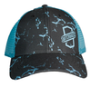 Hat Black/Cyan Splatter Trucker