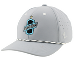 Hypercool Grey Hat w/white rope