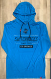 Long Sleeve Hoodie Tee Cyan