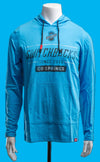 Long Sleeve Hoodie Tee Cyan