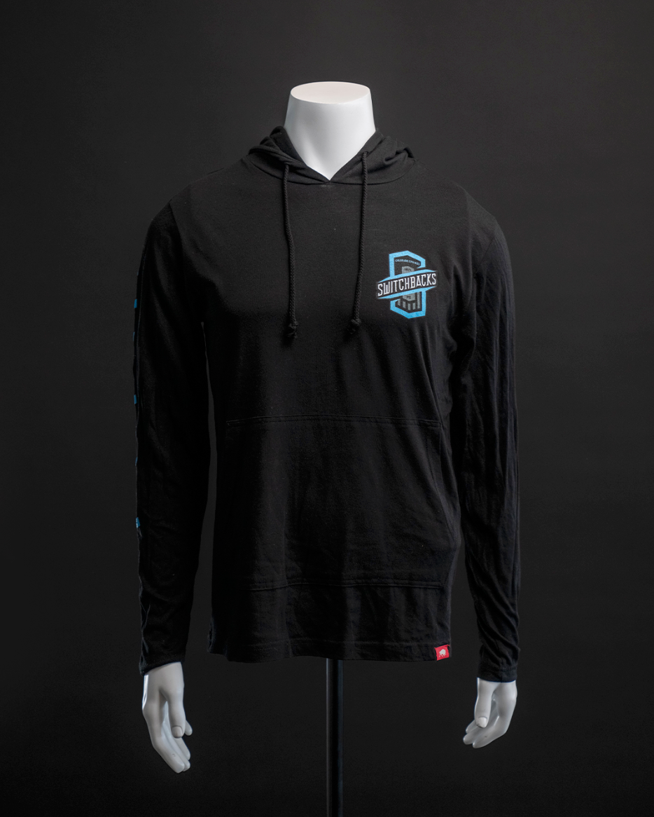 Simple Black Hooded Long Sleeve