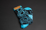 Socks Black/Cyan Topo