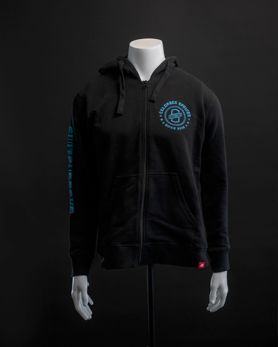 Long Sleeve Hoodie Black Zip Up Swbk