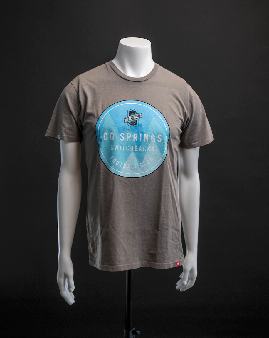 T-Shirt Grey Cyan Mtns