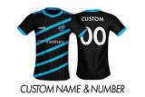 Jersey Black/Cyan Stripes 2021