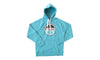 Long Sleeve Hoodie Cyan Round Logo