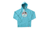 Long Sleeve Hoodie Cyan Round Logo