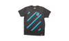 T-Shirt Black/Cyan Jersey Stripes
