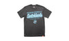 T-Shirt Black Cyan Lines