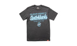 T-Shirt Black Cyan Lines