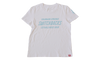 T-Shirt Womens White/Cyan