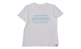 T-Shirt Womens White/Cyan